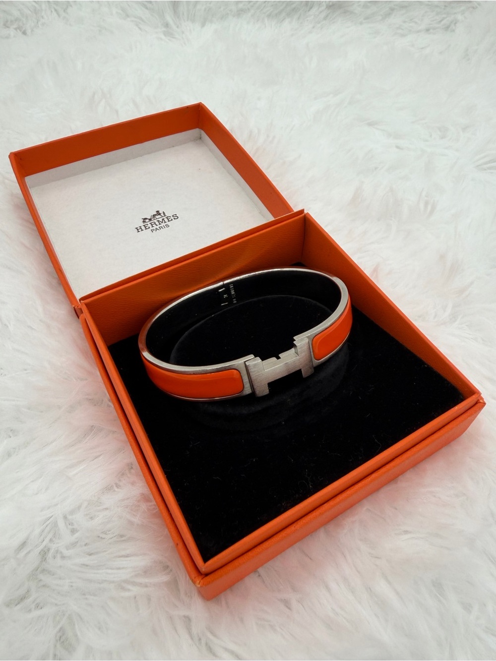 Hermes click H bracelet bangle size 7.3”